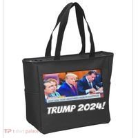 Trump 2024 Arraignment Inside Courthouse Tote Bag thumb 2