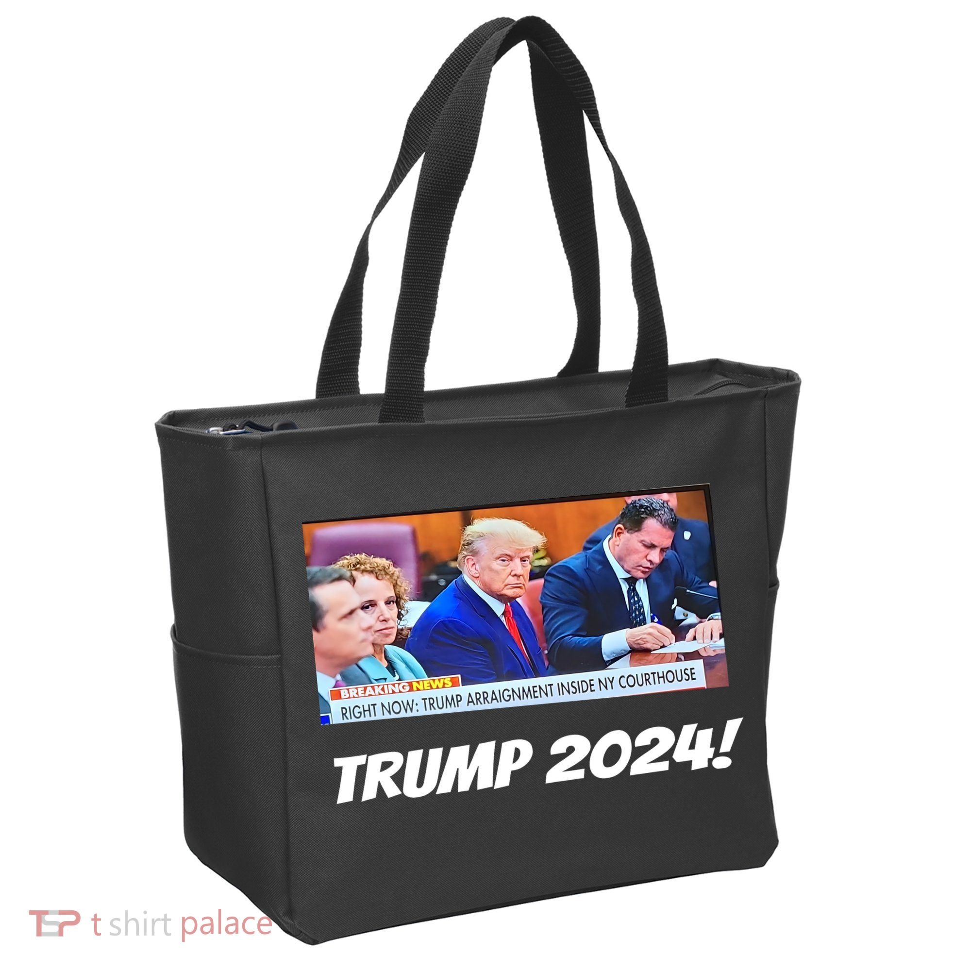 Trump 2024 Arraignment Inside Courthouse Tote Bag