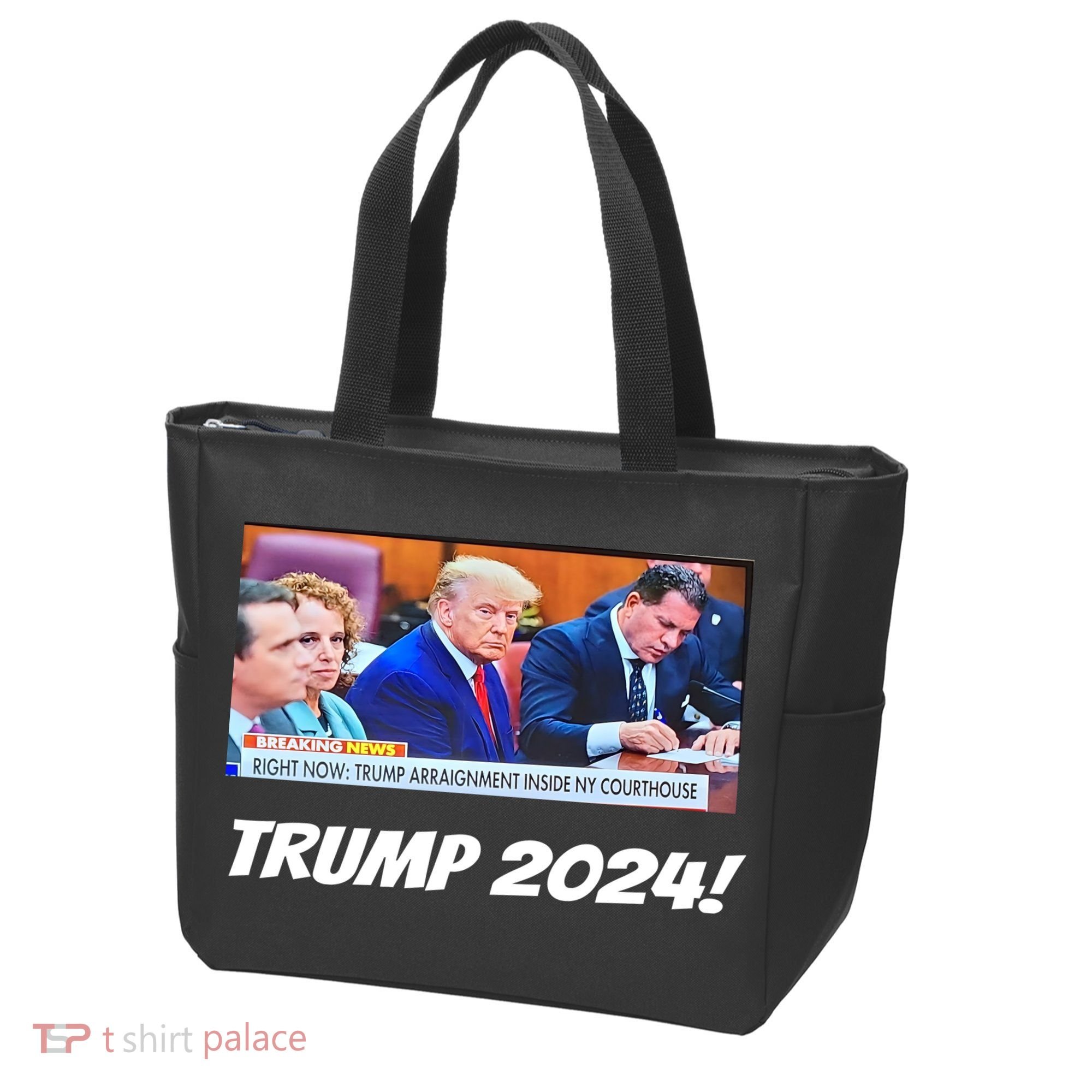 Trump 2024 Arraignment Inside Courthouse Tote Bag