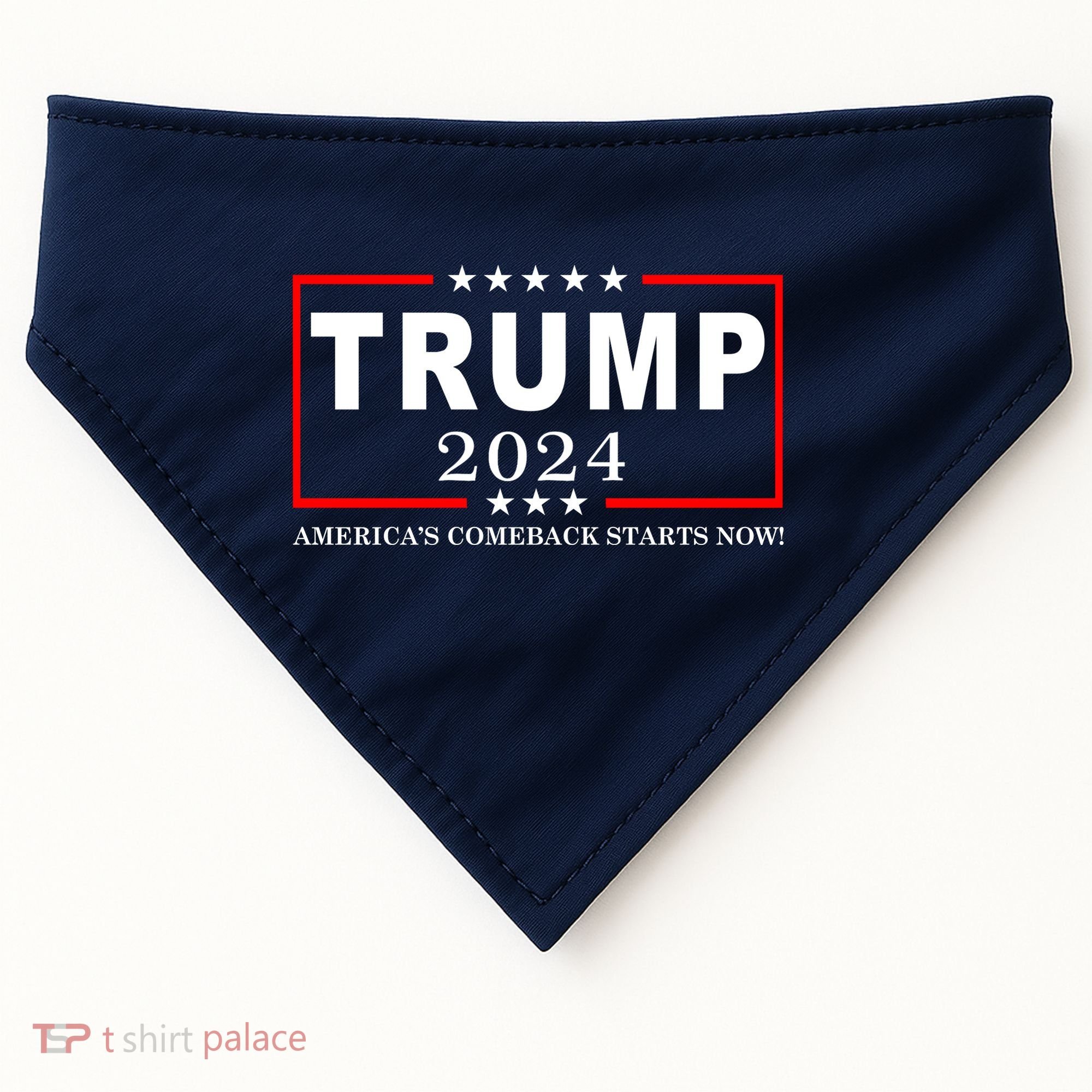 Trump 2024 America's Comeback Starts Right Now! USA-Made Doggie Bandana