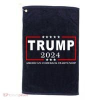 Trump 2024 America's Comeback Starts Right Now! Golf Towel thumb 0