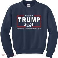 Trump 2024 America's Comeback Starts Right Now! Kids Sweatshirt thumb 0