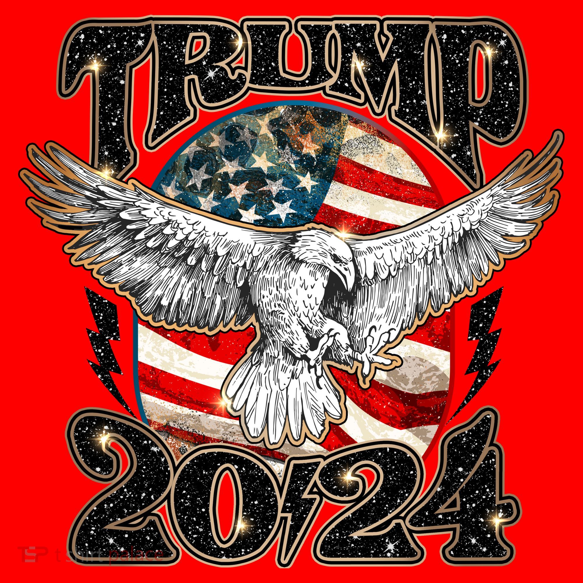 Donald Trump 2024 American Eagle Santa Hat