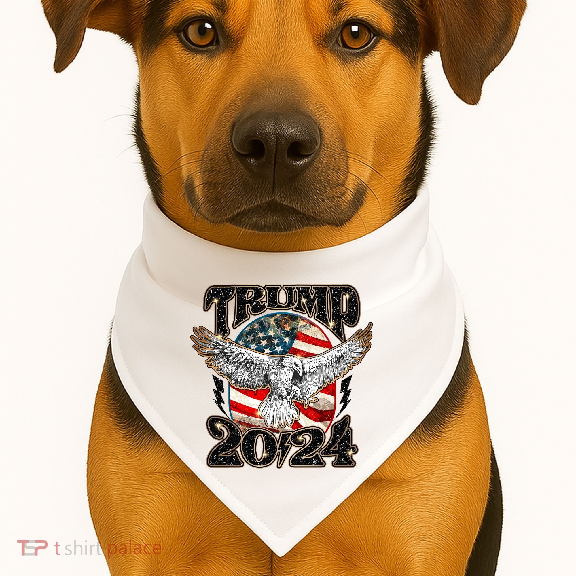 Donald Trump 2024 American Eagle USA-Made Doggie Bandana