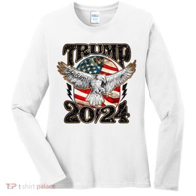 Donald Trump 2024 American Eagle Women's Long Sleeve Shirt