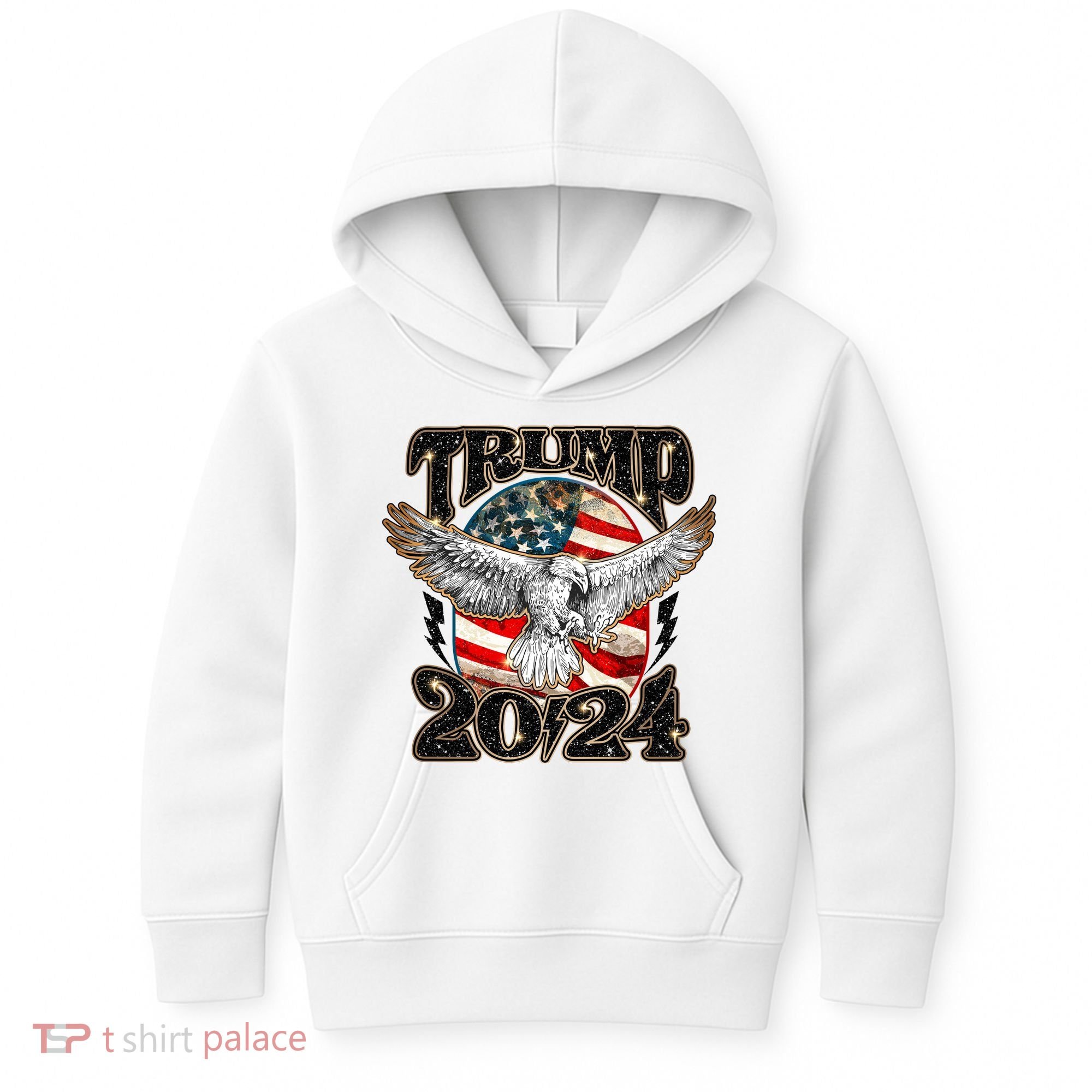 Donald Trump 2024 American Eagle Kids Hoodie