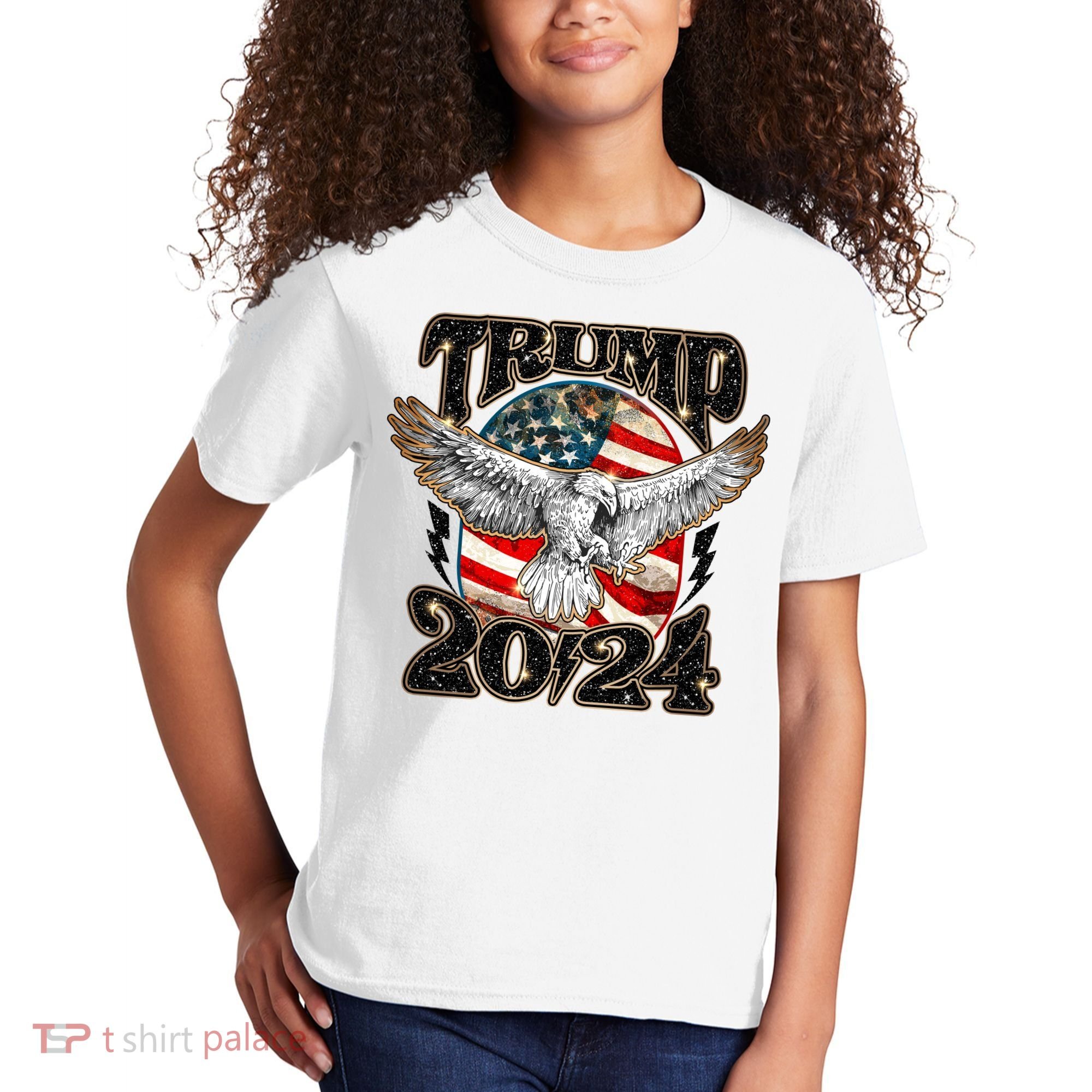 Donald Trump 2024 American Eagle Kids T-Shirt