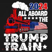 Trump 2024 All Aboard The Trump Train Usa American Flag Visor thumb 3