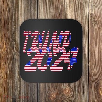 Trump 2024 American Grunge Style Coaster