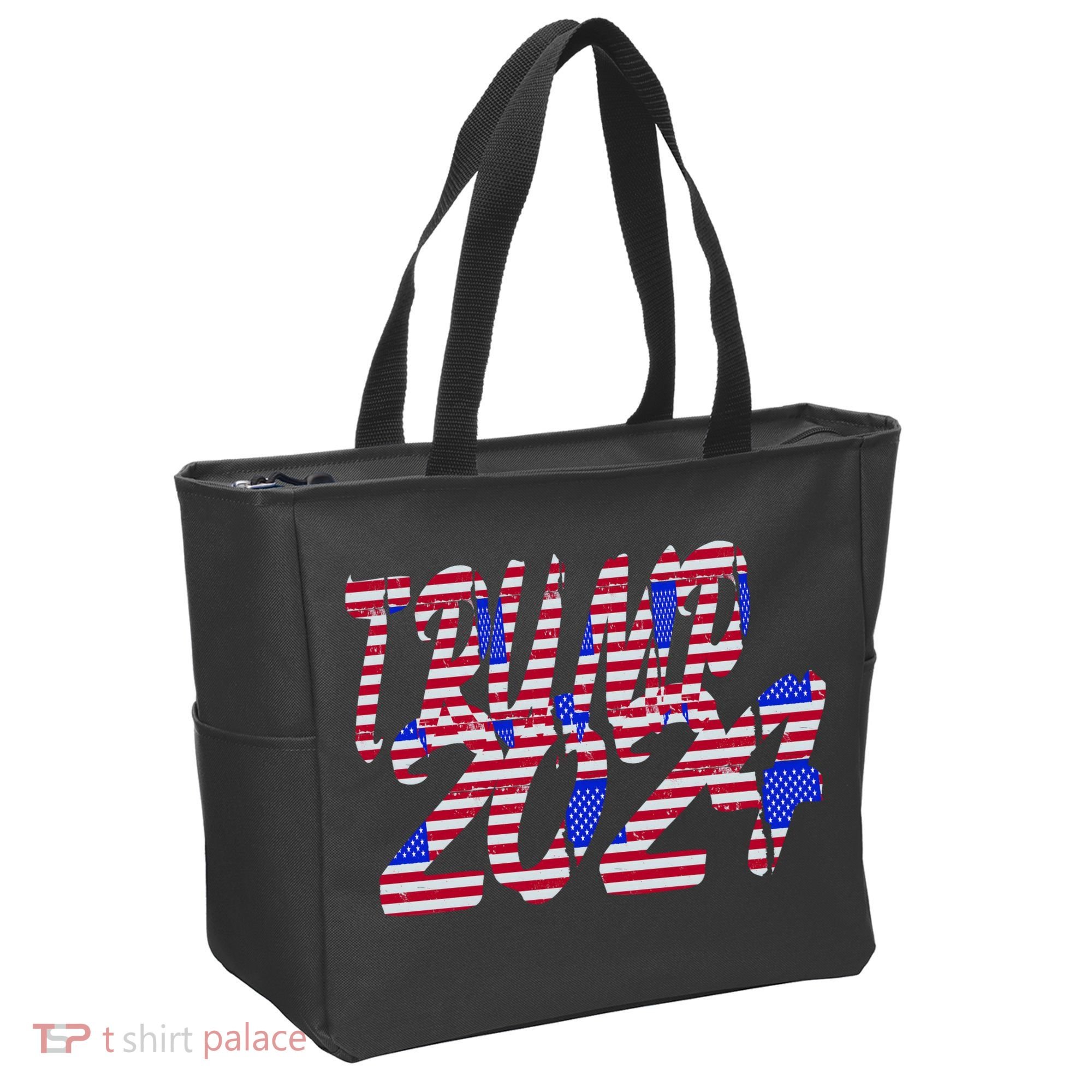 Trump 2024 American Grunge Style Tote Bag