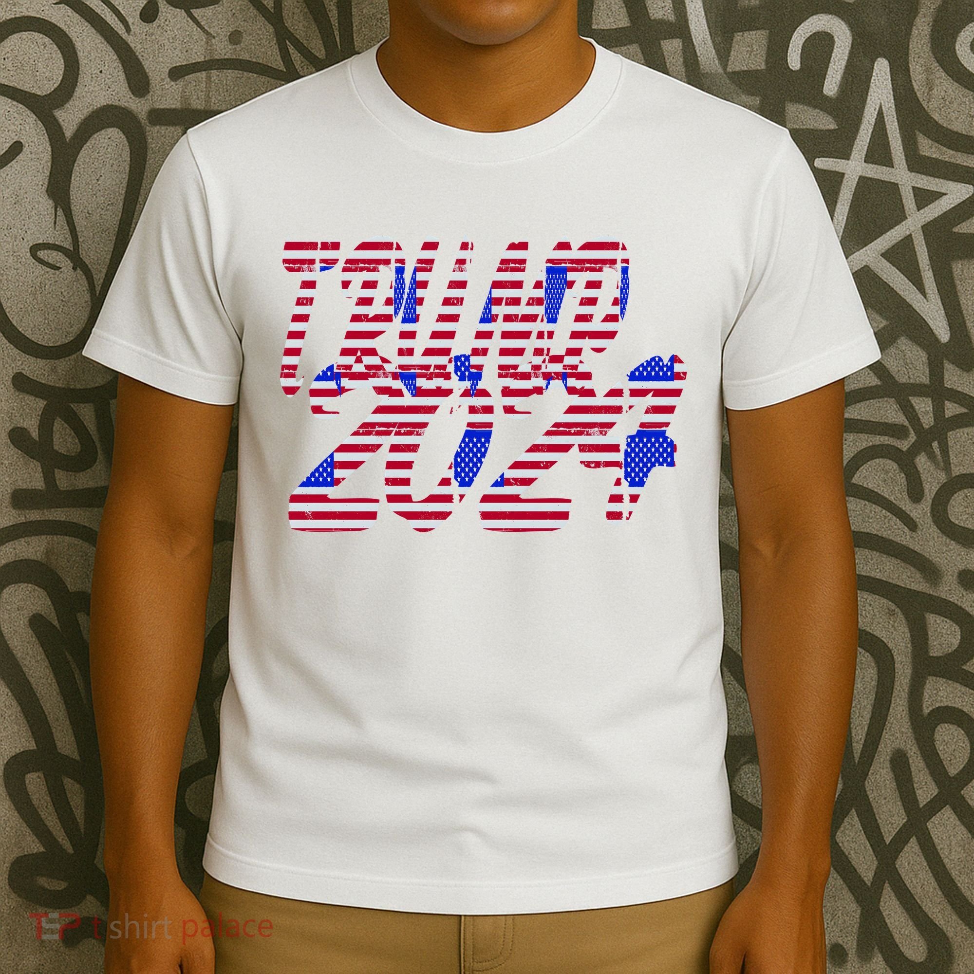 Trump 2024 American Grunge Style T-Shirt