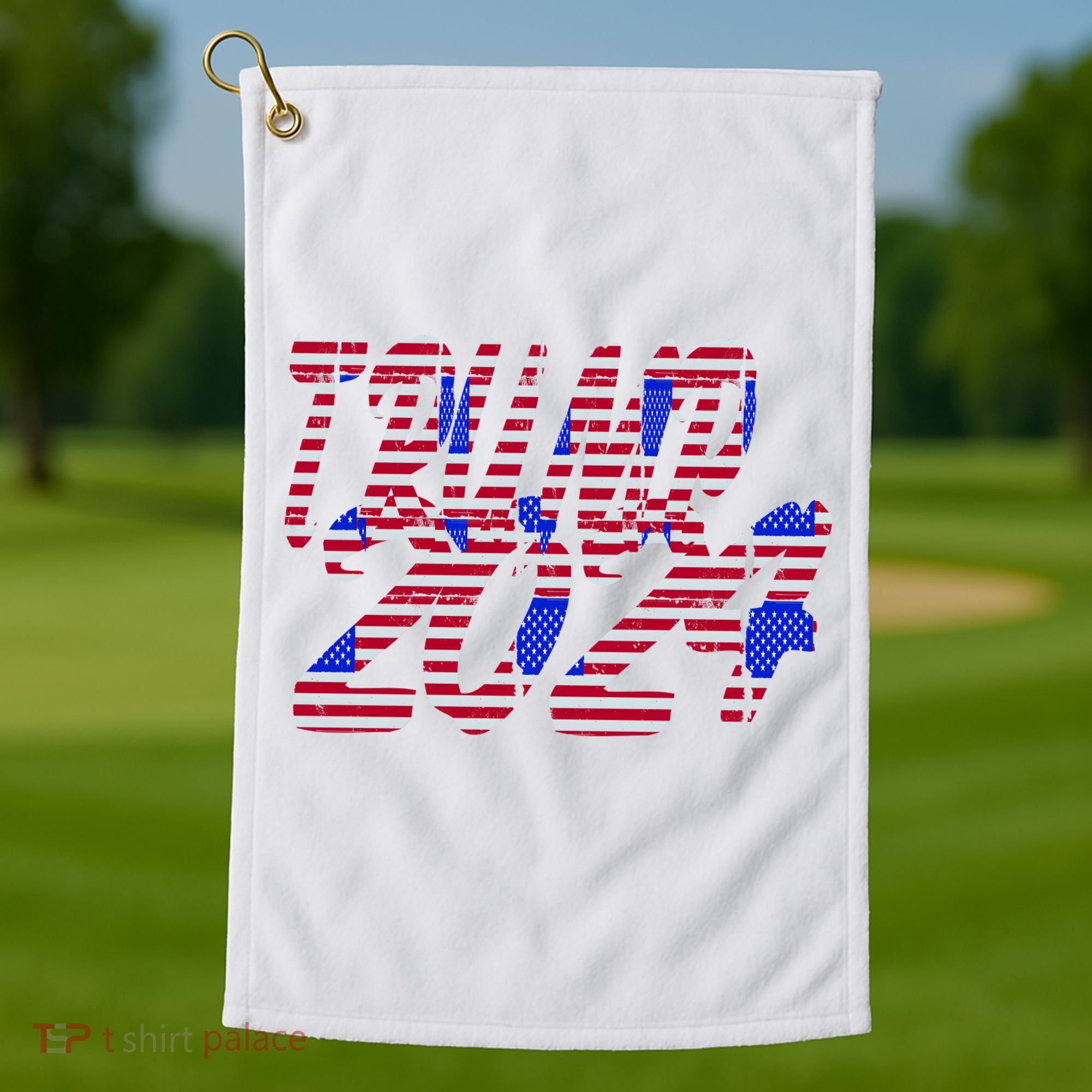 Trump 2024 American Grunge Style Golf Towel