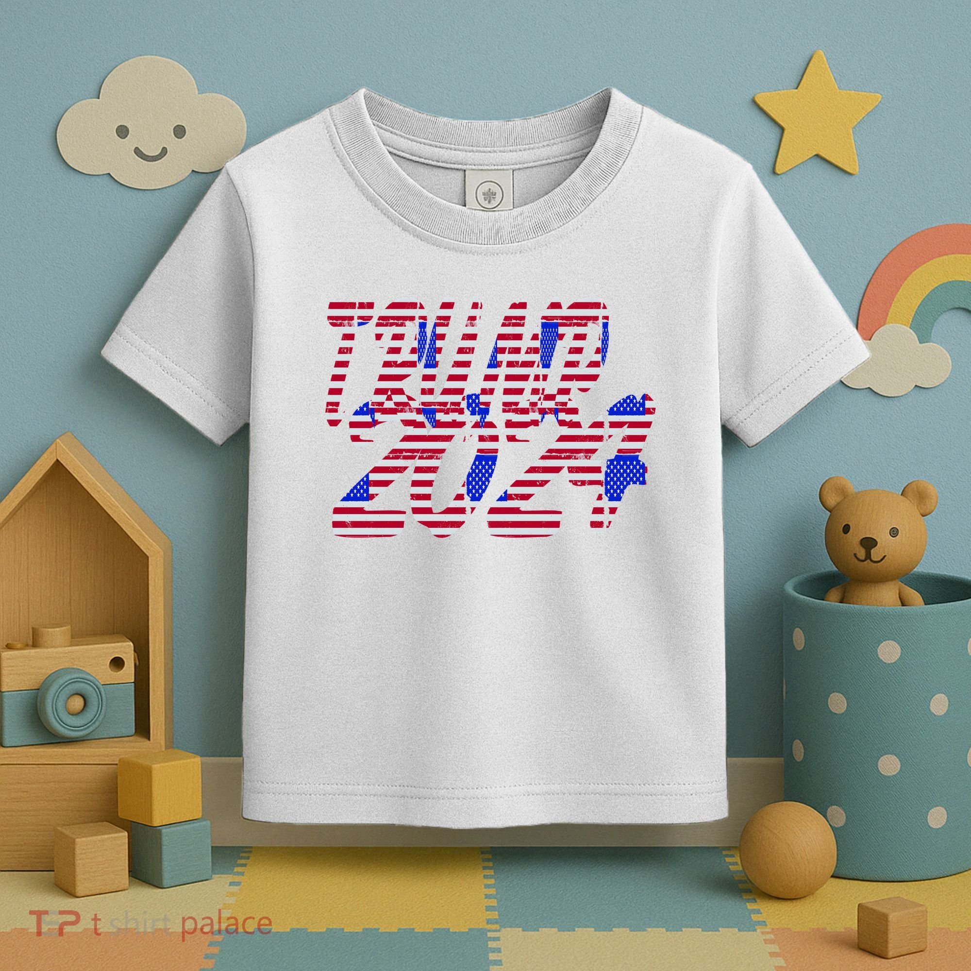 Trump 2024 American Grunge Style Toddler T-Shirt