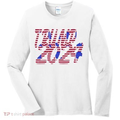 Trump 2024 American Grunge Style Women's Long Sleeve Shirt