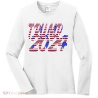 Trump 2024 American Grunge Style Women's Long Sleeve Shirt thumb 0