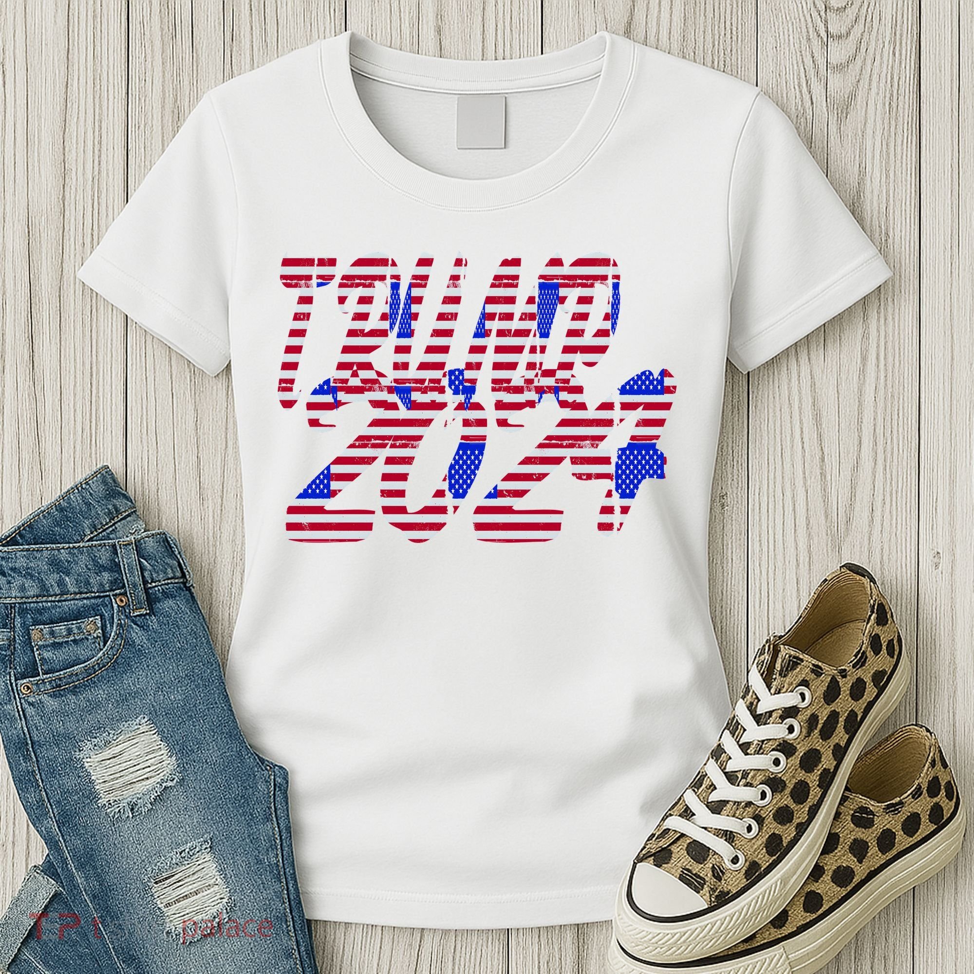 Trump 2024 American Grunge Style Women's T-Shirt