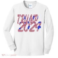 Trump 2024 American Grunge Style Kids Long Sleeve Shirt thumb 0