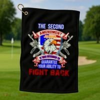 The 2nd Amendment Guarantees Your Ability To Fight Back Golf Towel thumb 1