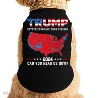 Trump 2024 Better Coverage Than Verizon Can You Hear Us Now Doggie Tank thumb 0