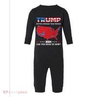 Trump 2024 Better Coverage Than Verizon Can You Hear Us Now Infant Fleece One Piece thumb 0