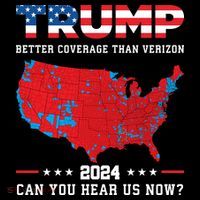Trump 2024 Better Coverage Than Verizon Can You Hear Us Now Women's Hoodie thumb 2