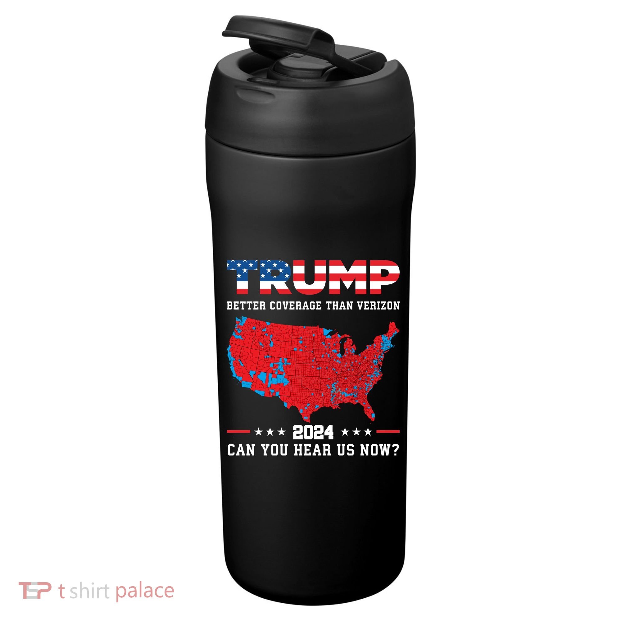 Trump 2024 Better Coverage Than Verizon Can You Hear Us Now 24oz Duet Stainless Steel Tumbler