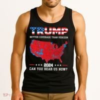 Trump 2024 Better Coverage Than Verizon Can You Hear Us Now Tank Top thumb 3
