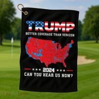 Trump 2024 Better Coverage Than Verizon Can You Hear Us Now Golf Towel thumb 1