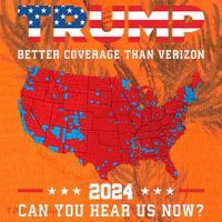 Trump 2024 Better Coverage Than Verizon Can You Hear Us Now Kati Licensed 12" Camo Cuffed Beanie thumb 2