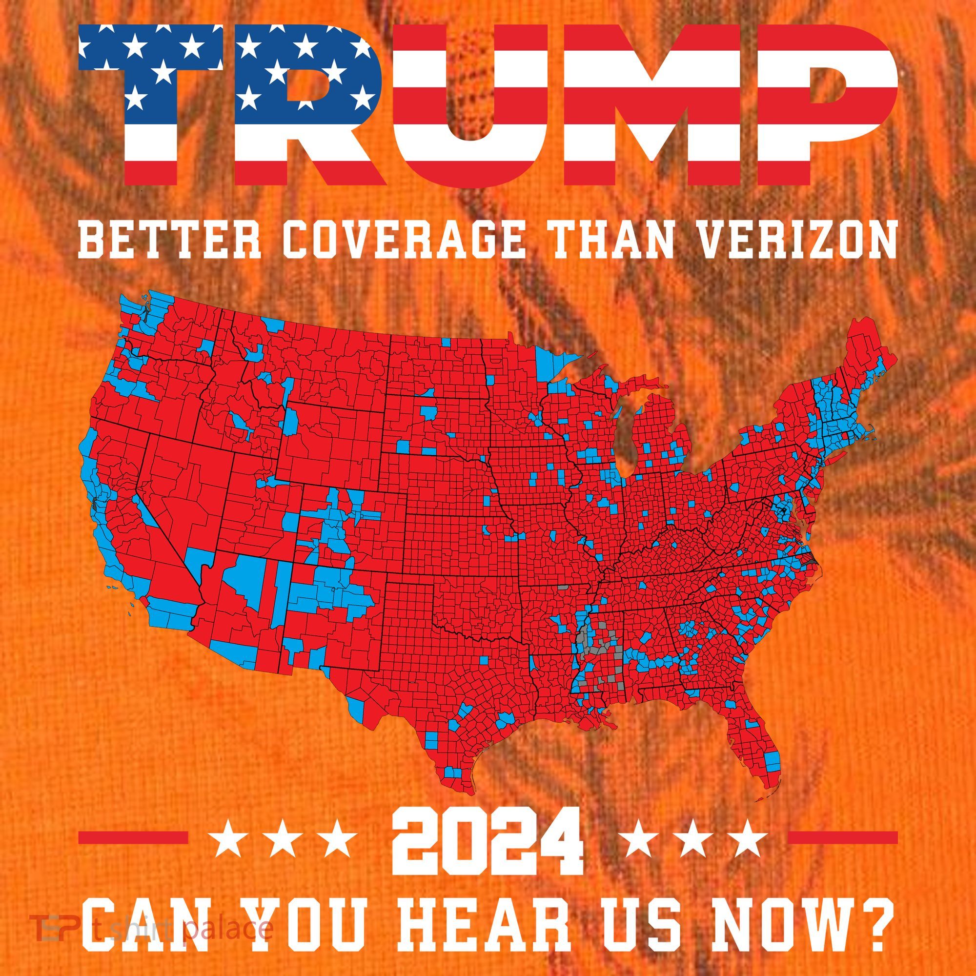 Trump 2024 Better Coverage Than Verizon Can You Hear Us Now Kati Licensed 12" Camo Cuffed Beanie
