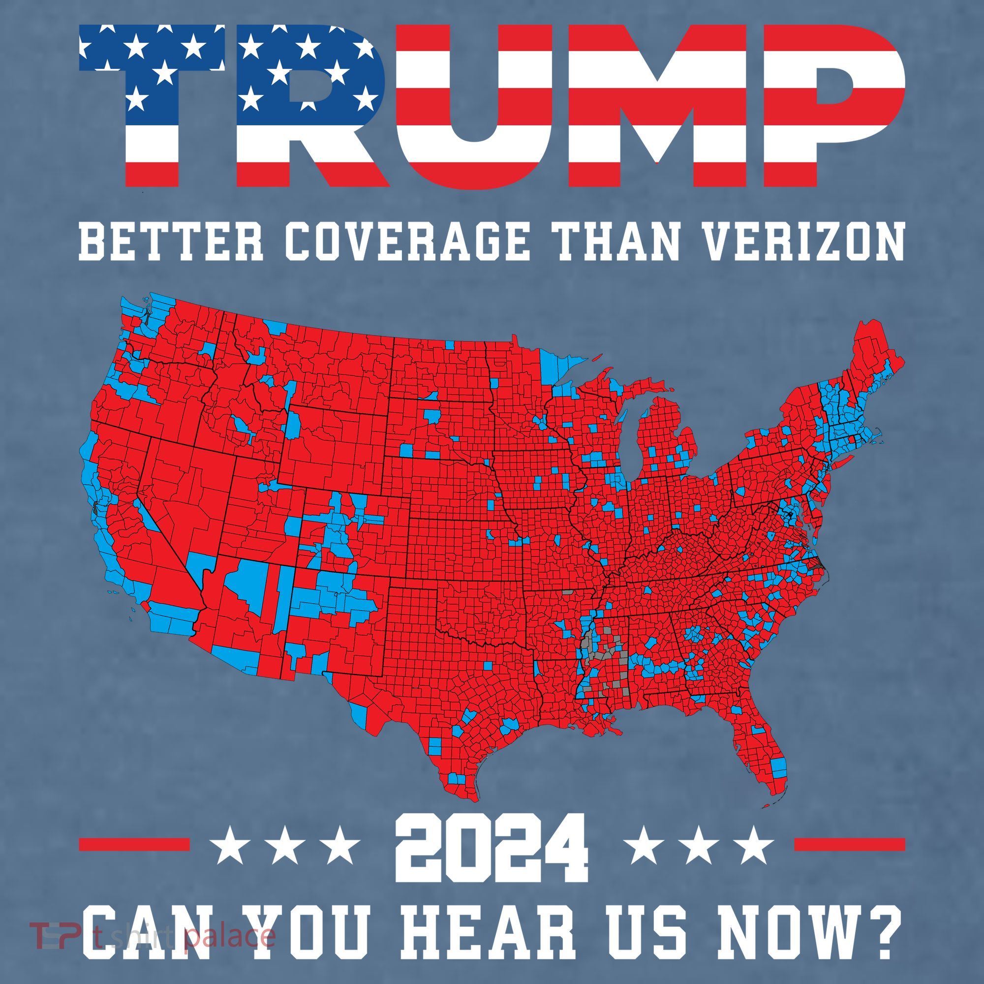 Trump 2024 Better Coverage Than Verizon Can You Hear Us Now Comfort Colors Garment-Dyed Hooded Sweatshirt