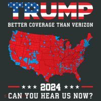 Trump 2024 Better Coverage Than Verizon Can You Hear Us Now Infant Baby Jersey Bodysuit thumb 2