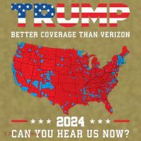 Trump 2024 Better Coverage Than Verizon Can You Hear Us Now Garment-Dyed Women's Muscle Tee thumb 6