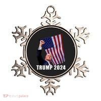 Trump 2024 Bullet Flag Fist Election Ornament thumb 0