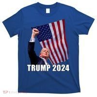 Trump 2024 Bullet Flag Fist Election T-Shirt thumb 0
