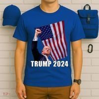 Trump 2024 Bullet Flag Fist Election T-Shirt thumb 6