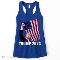 Trump 2024 Bullet Flag Fist Election Women's Tank Top thumb 0