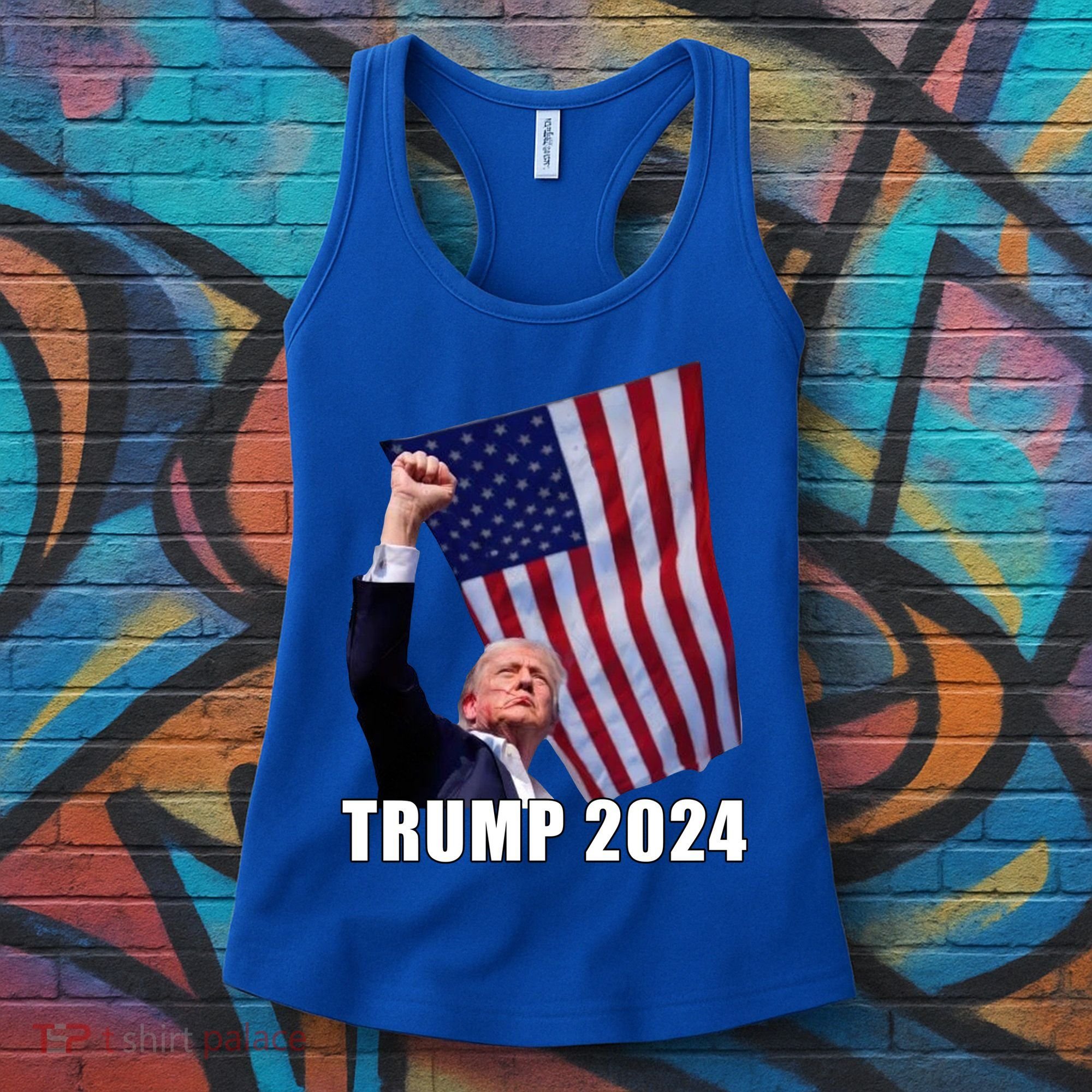 Trump 2024 Bullet Flag Fist Election Women's Tank Top