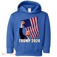 Trump 2024 Bullet Flag Fist Election Toddler Hoodie thumb 0