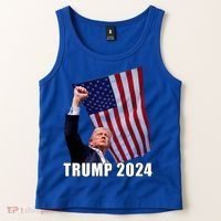 Trump 2024 Bullet Flag Fist Election Tank Top thumb 2