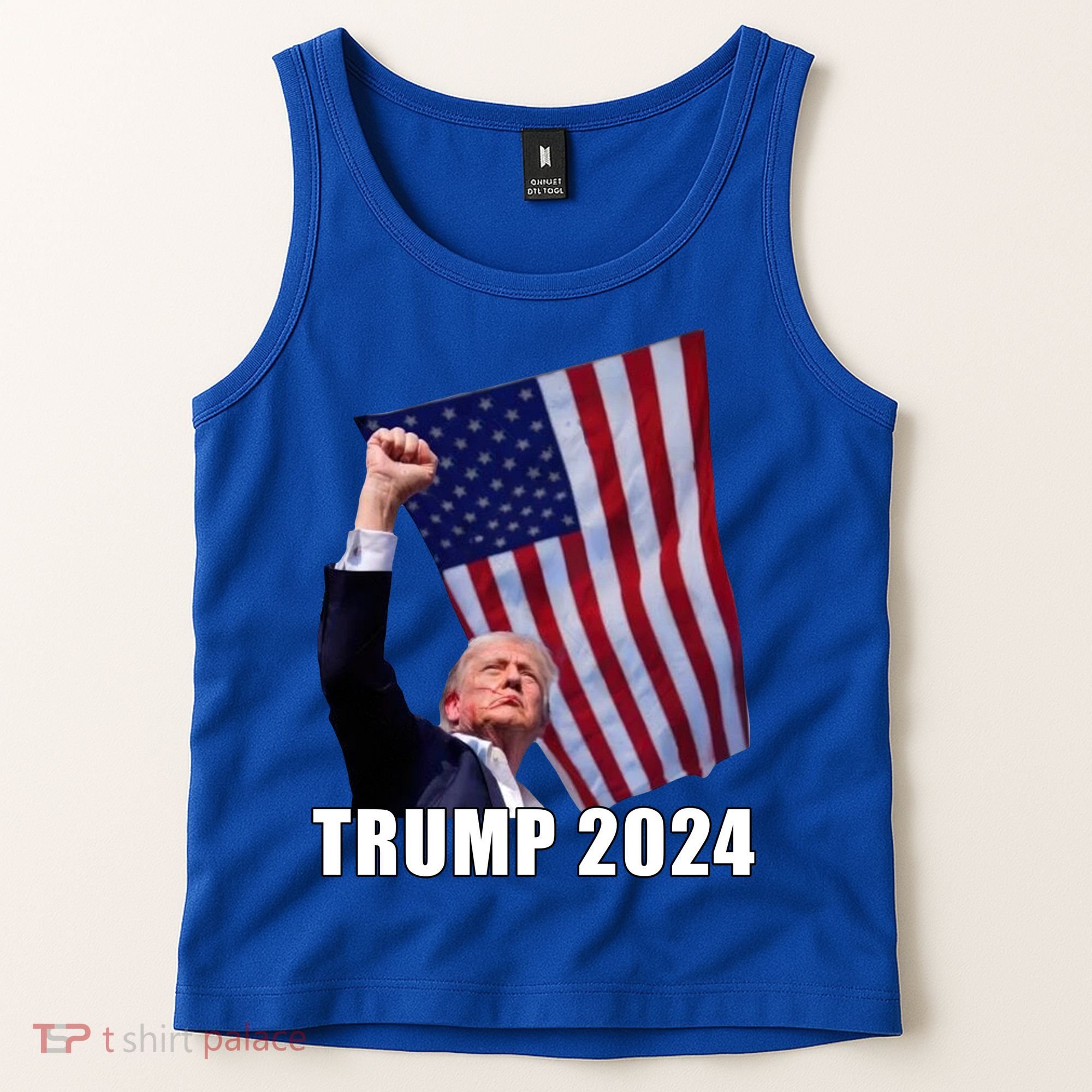 Trump 2024 Bullet Flag Fist Election Tank Top