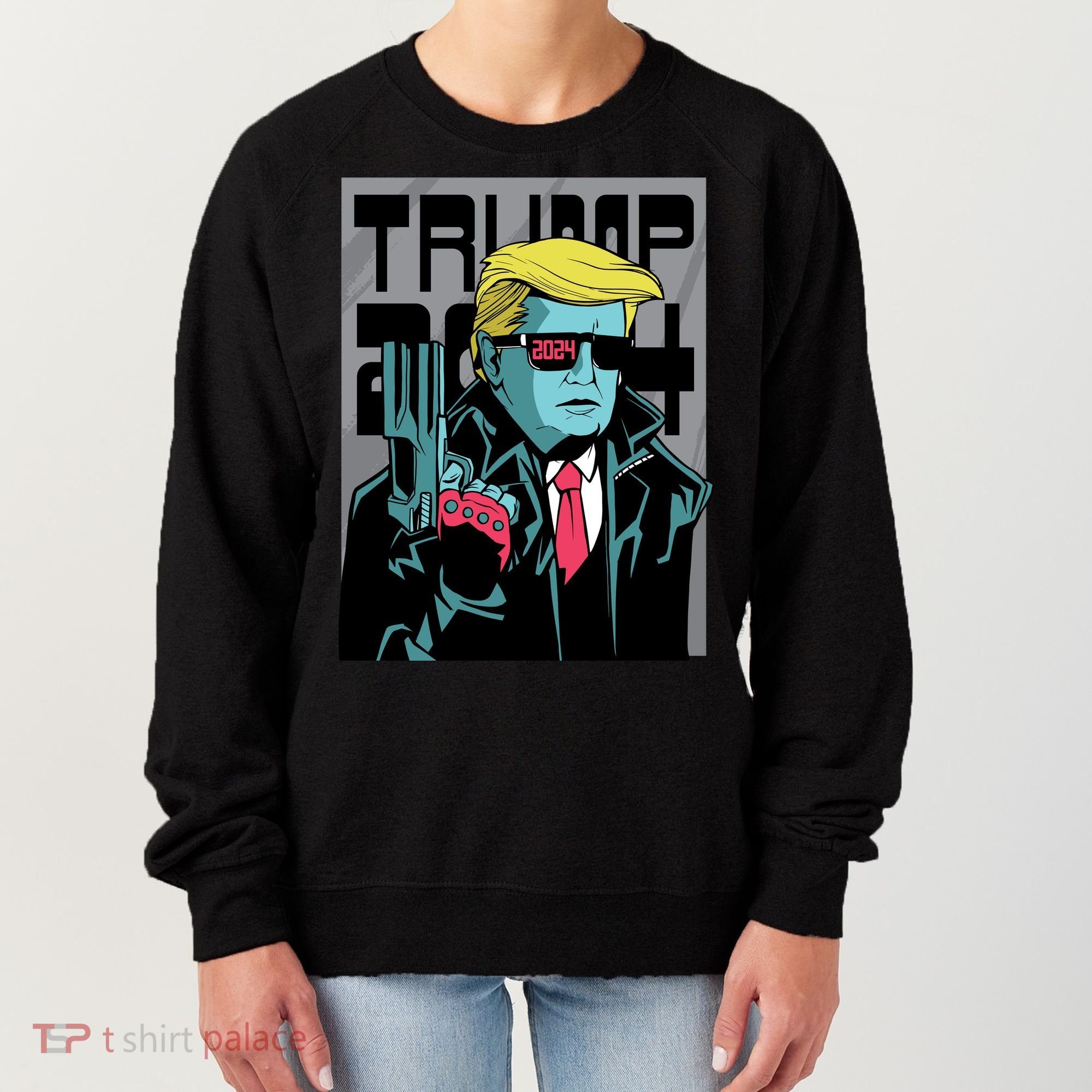Trump 2024 Comic Cover Women's Sweatshirt