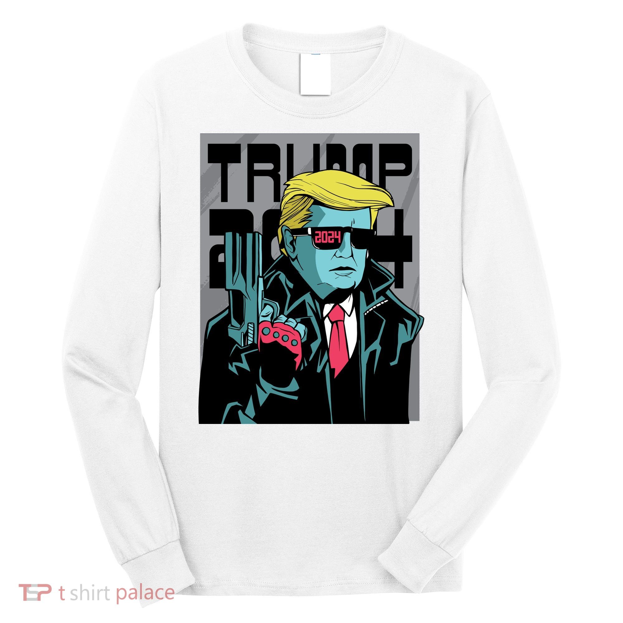 Trump 2024 Comic Cover Long Sleeve Shirt