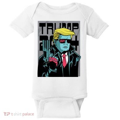 Trump 2024 Comic Cover Baby Bodysuit