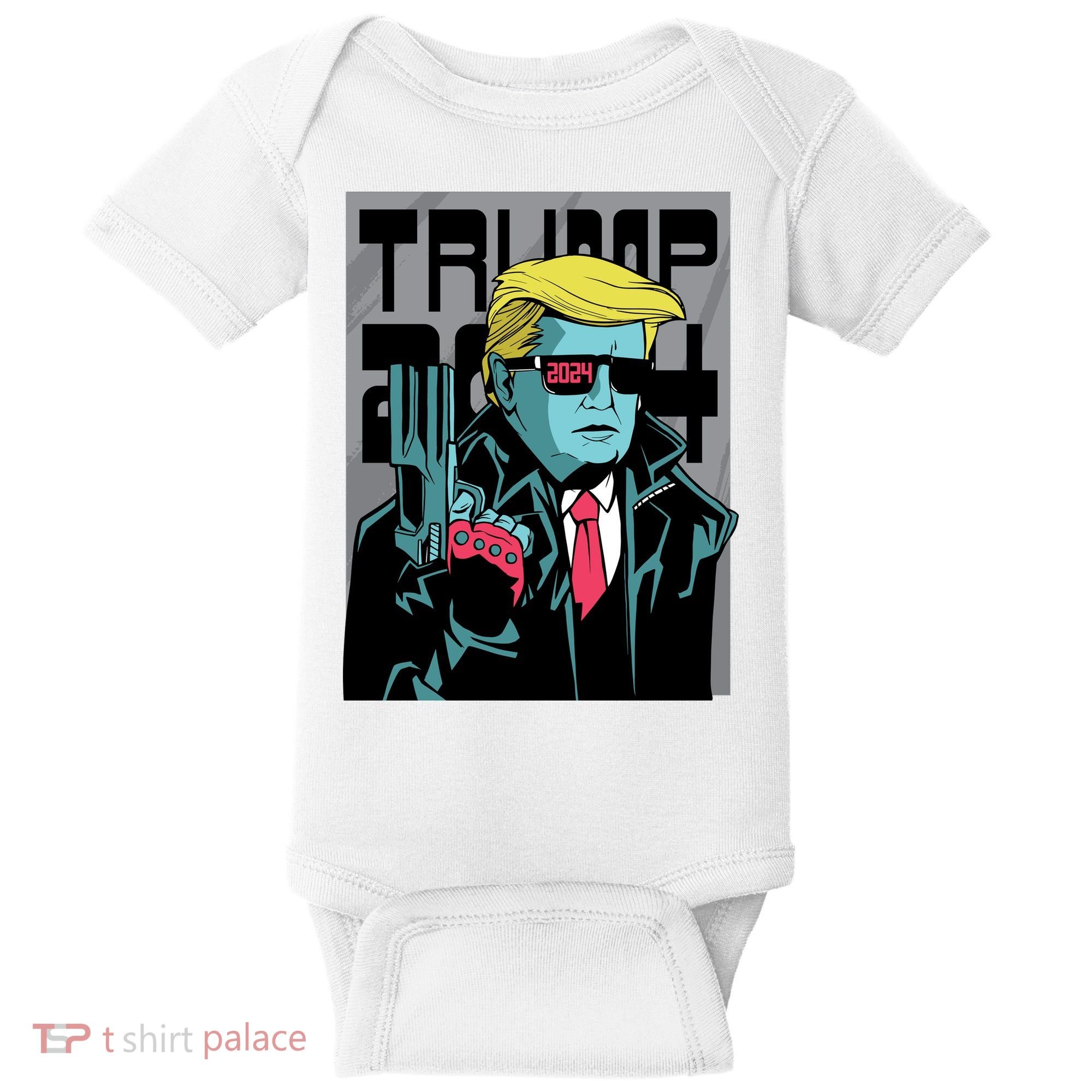 Trump 2024 Comic Cover Baby Bodysuit