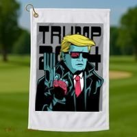 Trump 2024 Comic Cover Golf Towel thumb 1