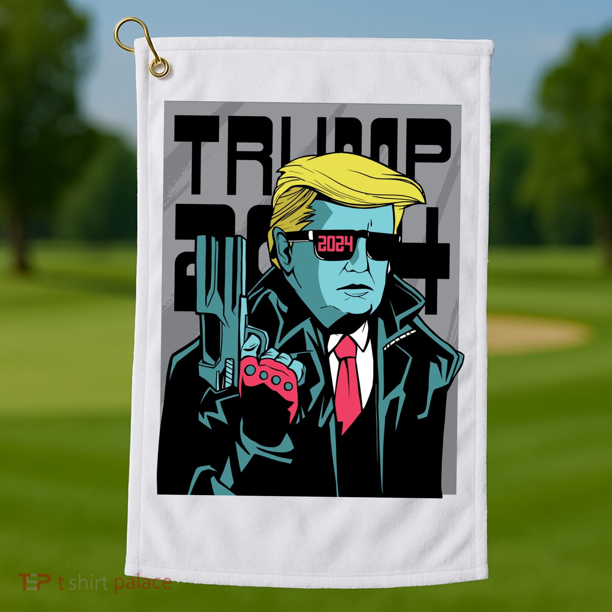 Trump 2024 Comic Cover Golf Towel