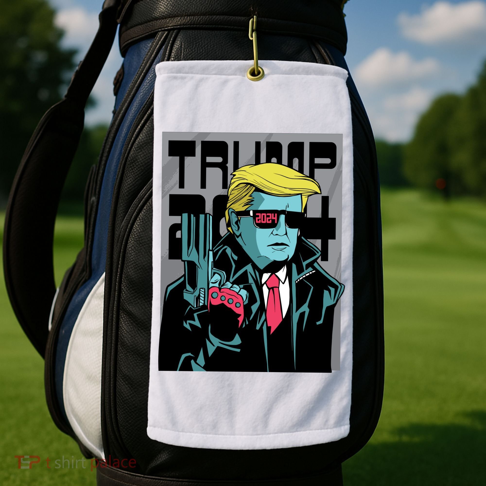 Trump 2024 Comic Cover Golf Towel