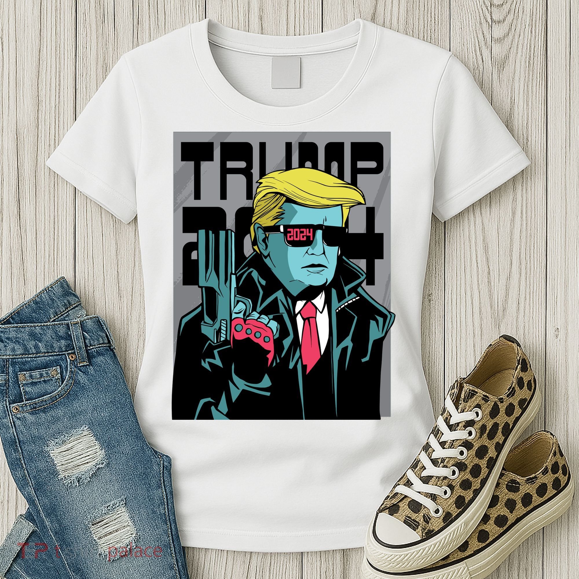 Trump 2024 Comic Cover Women's T-Shirt