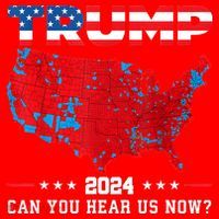 Trump 2024 Can You Hear Us Now Map Of 2024 Election Results Santa Hat thumb 1